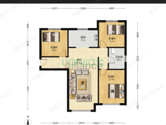 高铁新干线 全天彩光 南北通透 好楼层-户型图
