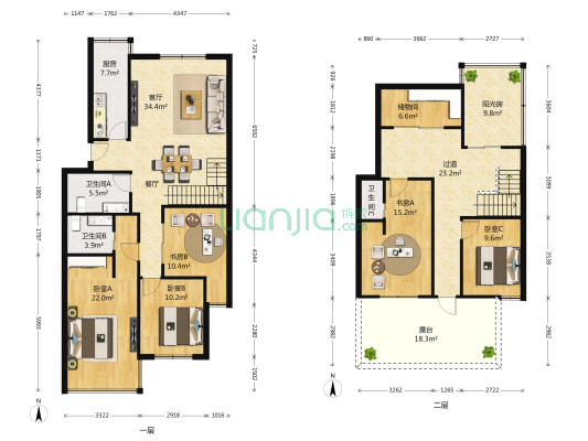 天时苑(拱墅) 5室1厅3卫 120平方