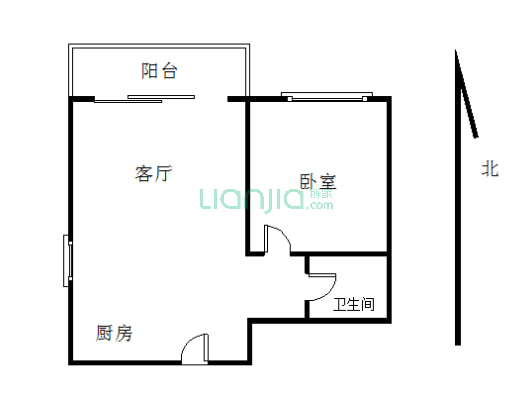 融创边位一房出售 高楼层 采光好 有欠款 带家私电器