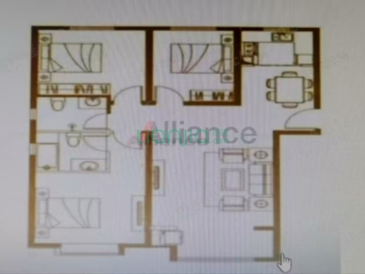 孔雀城悦澜湾70年大产权，120.23平90万-户型图
