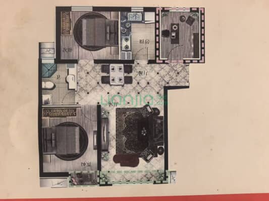 三利中和城一期南北通透三居，位置好离北京近的小区。-户型图