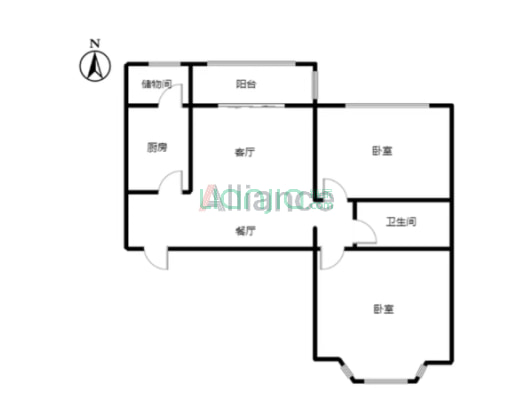 精装修拎包入住，全天采光无遮挡，视野好。-户型图
