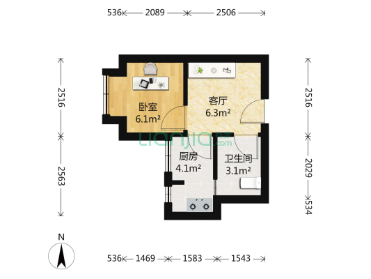 南景豪庭一房一厅，满五年精装修，诚心出售