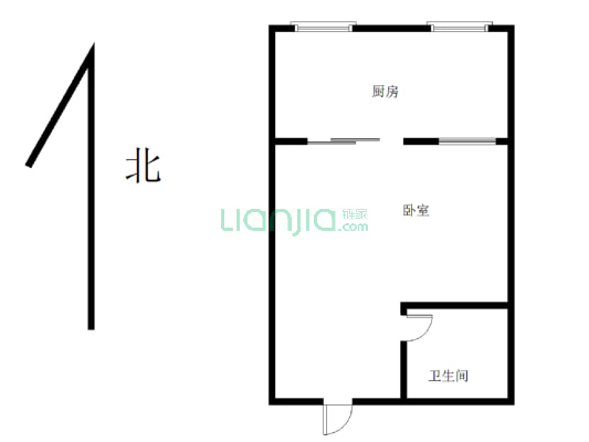 金泰王朝70年产权住宅一室有证可以正常首付-户型图