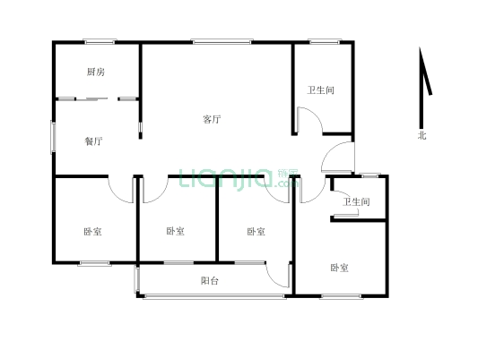 南海花园 四室两卫 带地下室 低价出售 看房方便-户型图