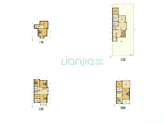 琉璃湖别墅 4室2厅 南 北-户型图