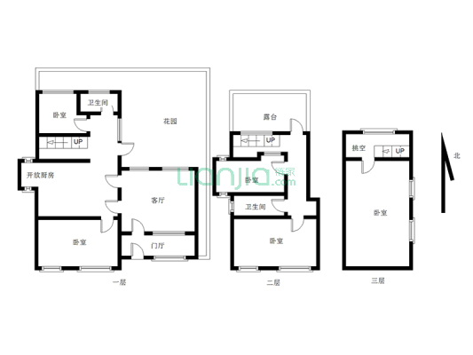 丹佛尔湾独栋别墅 中等装修 带大院 价格可谈-户型图