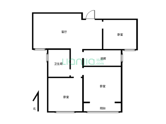 香榭里·東湖方舟3室 113.m²-户型图