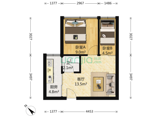 兴达华府，两房，中高楼层，视野采光好