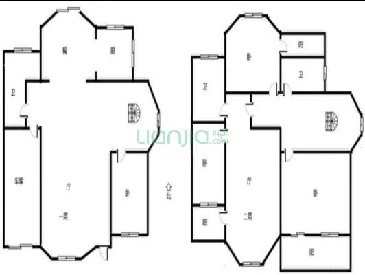 独栋别墅，带200多平大院子，户型好，宽敞通透-户型图