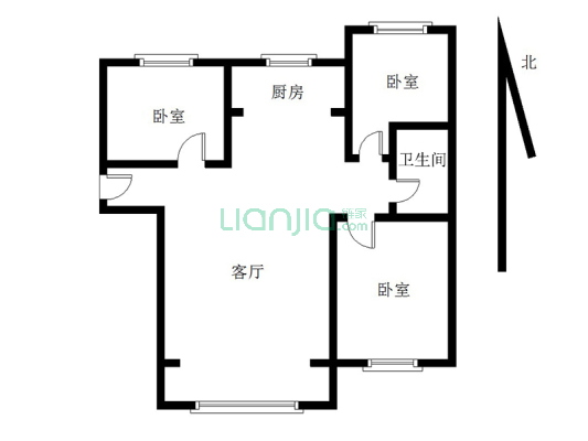 南北通透的户型，有车位，可分期，采光好，视野好-户型图