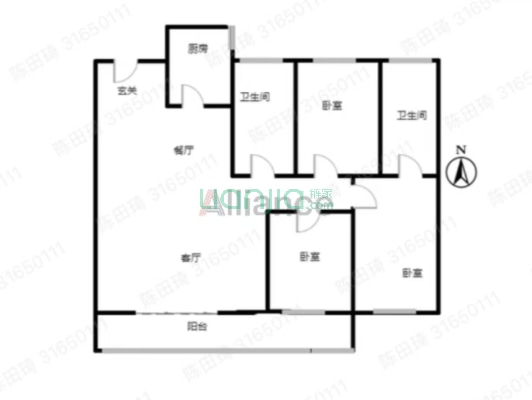此房适合涿州市跨区去北京通勤的朋友-户型图