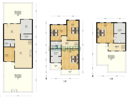 涿州城西，农大人才家园别墅，临湖，依山傍水-户型图