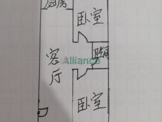 高铁板块，精装两居，无遮挡，视野好-户型图