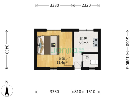 三兴小区 1室0厅1卫 31平方