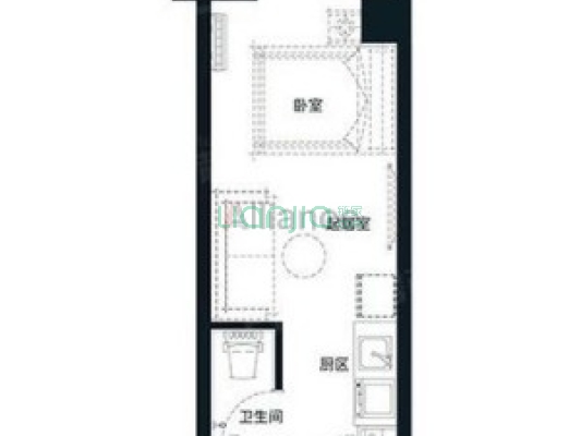万科城际之光 1室1厅 西-户型图