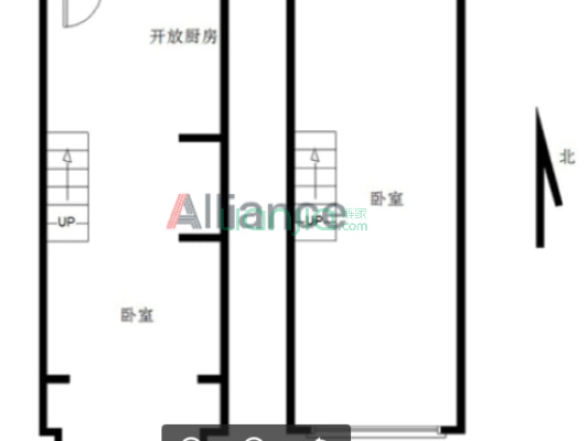 精装修小复式 小区环境好 阳光充足-户型图