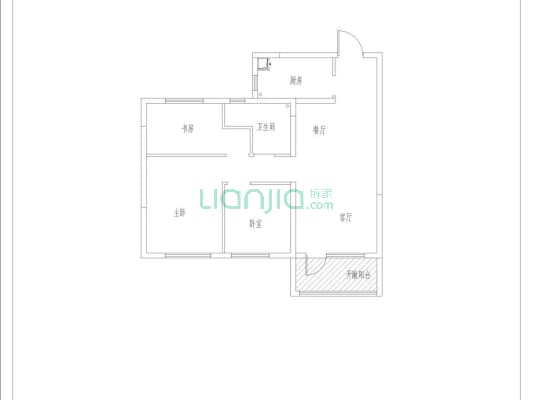 大社区 南北通透 好楼层 采光视野好-户型图