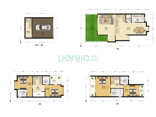 逸翠庄园君玺 4室2厅5卫 262平方