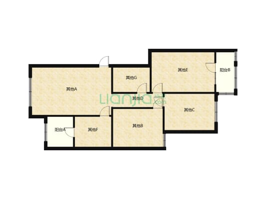 带储物间  三个卧室南向 有钥匙 带电梯 1梯两户-户型图
