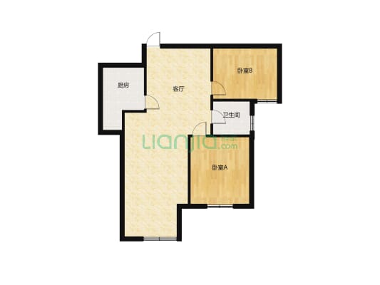 精装两居室  价格便宜 老证 可贷款 带地下室-户型图