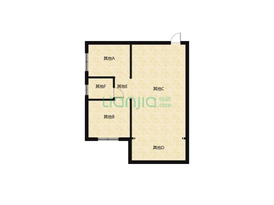金河湾毛坯四房两厅两卫138平方的复式楼-户型图