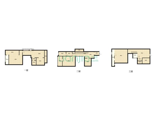 连排别墅 上下4层 独立车库 客厅5.8米挑高 交通方便-户型图