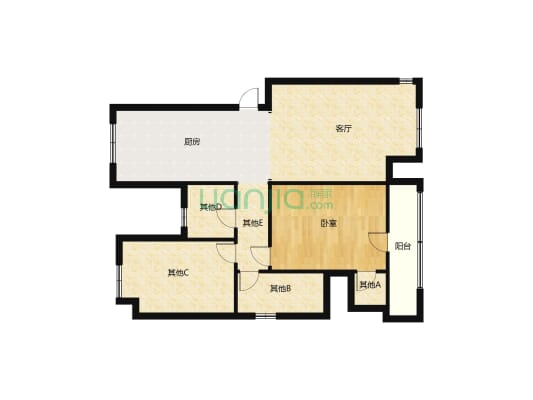 新新家园 步梯三层 满二 带地下室带车位 看房方便-户型图