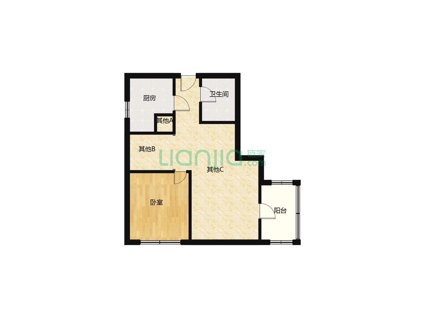 尚西泊图 1室1厅 260万