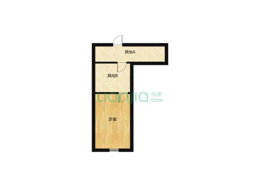 望岭西路15号（振兴里院） 1室1厅 东-户型图