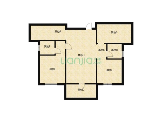 中楼层 毛坯3房 装出自己的风格-户型图
