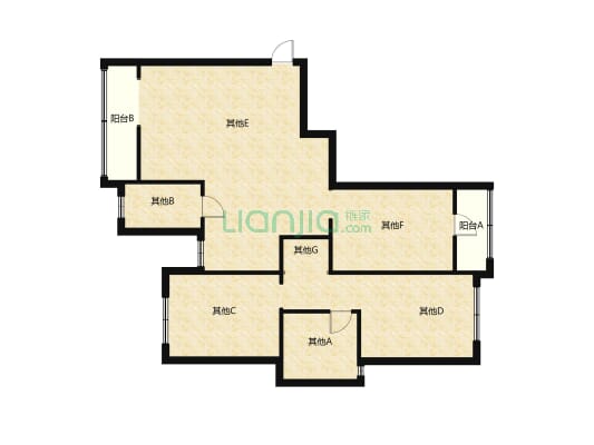 房龄新电梯房小区，宽敞3居室，户型紧凑，价格实惠-户型图