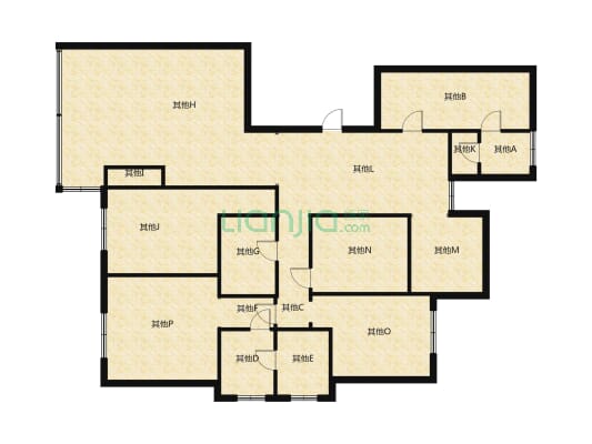 ：此房满五 四室三厅 带一个独立保姆间 带车位-户型图