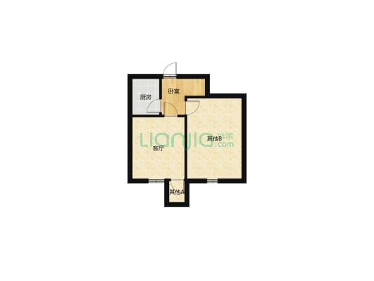 罗城头四号院低楼层，两居室，单价低-户型图