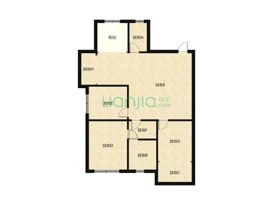 华新毛坯3房，电梯房单价4200一平-户型图