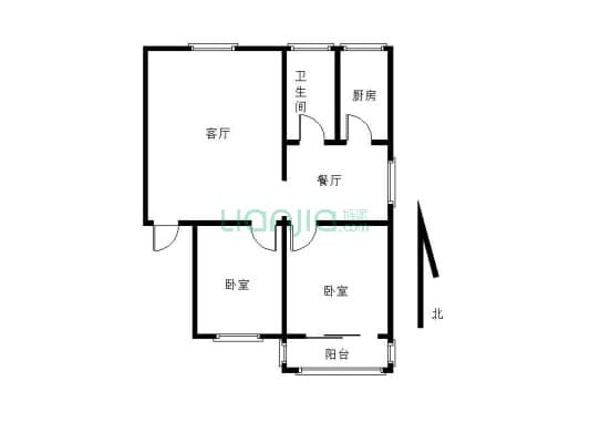 颐和花园小区 两室室小区环境干净舒适 适合居住-户型图