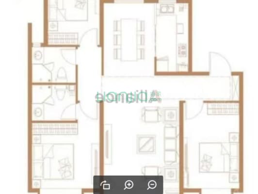 紫樾华庭 3室2厅 南 北-户型图