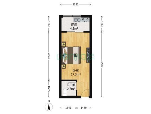 金地海景小户型，方正实用，红本在手