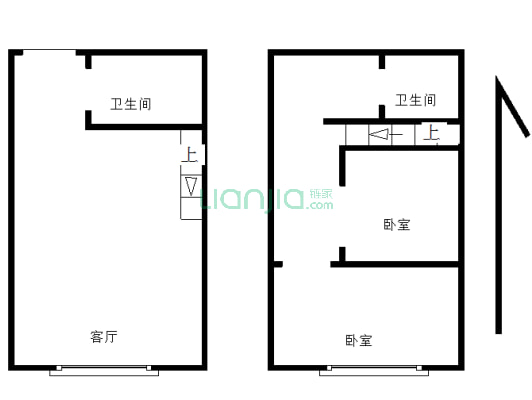 同善园银座 2室2厅 南 北-户型图