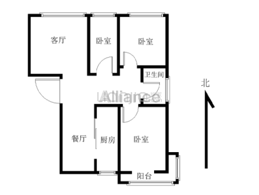 兴隆县城，开发区，三居好房业主诚心出售-户型图