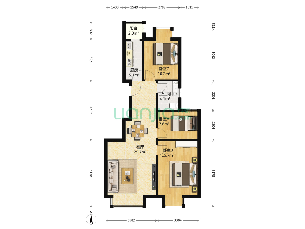 筑华年 3室1厅 740万已下架