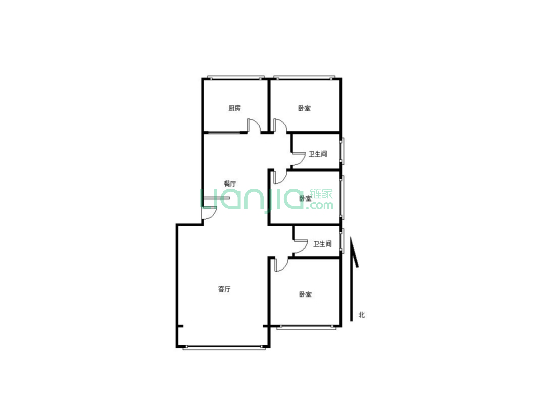 建一 五中合作北路 金桥小区3室 户型好环境优美可按揭-户型图