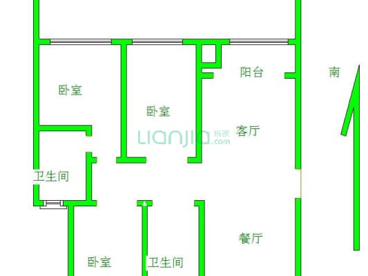 上林风景 3室2厅 南 北-户型图