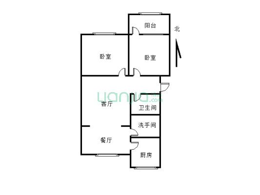 建行宿舍 2室1厅 南 东-户型图
