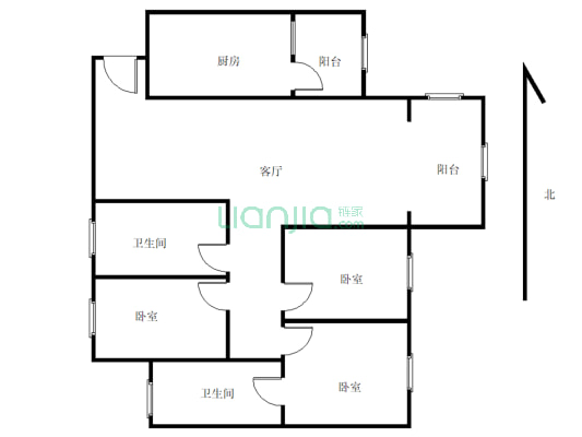 沱东新区品质住房.房东低于购买价出售.急售-户型图