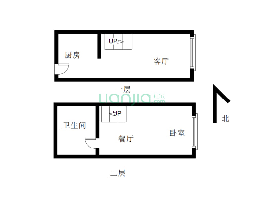 青城公寓 纯阳面 挑高5.8米-户型图