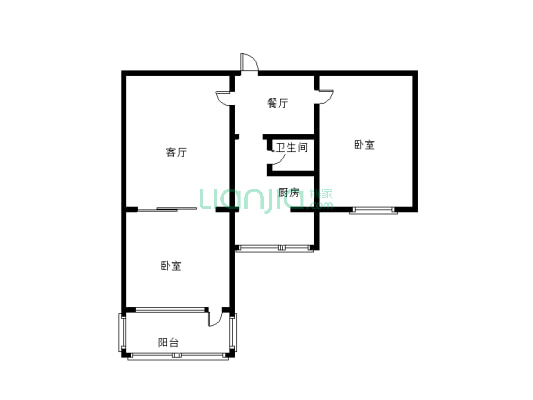 范阳路 市政府对面 铁道部建厂局 中间楼层-户型图