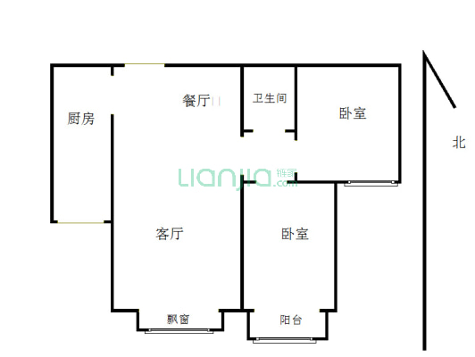 水岸花城 2室1厅 南-户型图