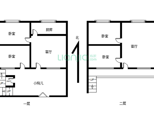 市区能过户的楼房小院，价格可议。-户型图