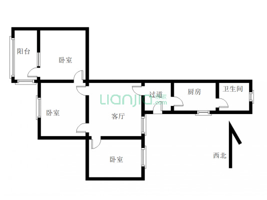 渝中区大坪正规三房出售低楼层近地铁-户型图